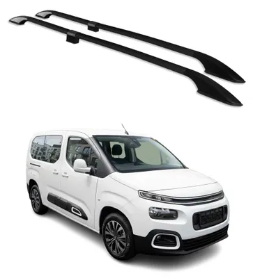 Image de Barres de toit longitudinales pour Citroen Berlingo 2018-2026 L2 Alu Noir, Image générée par une IA