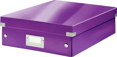 Produktbild von Organisationsbox Click & Store mittel violett Packung mit 6 Stück