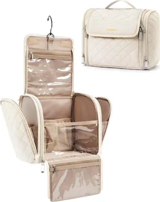 Obrázek produktu pro BAGSMART Velký závěsný organizér na make-up Beige