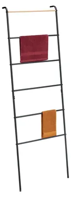 Produktbild von Handtuchhalter Handtuchleiter Badleiter - 171 x 45,5 x 10 cm - 6 Stangen - Schwarz - Für Badezimmer und Schlafzimmer