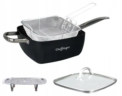 Produktbild von Dampfkochtopf Cheffinger Aluminium 5,4 l 24 cm schwarz