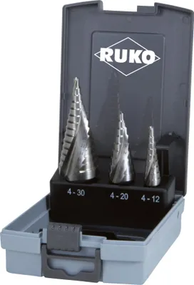 Productafbeelding van Ruko trapboorset maat 0 / 9,1,2 HSS-Co 3-delig kunststof cassette - 101026ERO