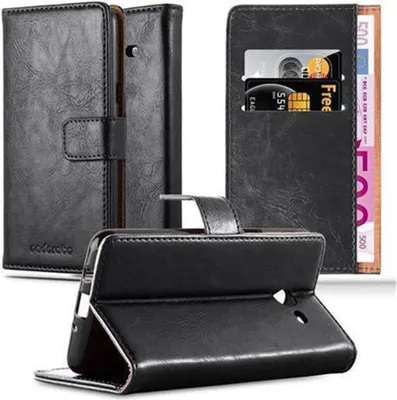 Image de Cadorabo Housse pour Samsung Galaxy J3 2017 version US Housse de protection en noir Housse pour portable Book Case Etui Luxury