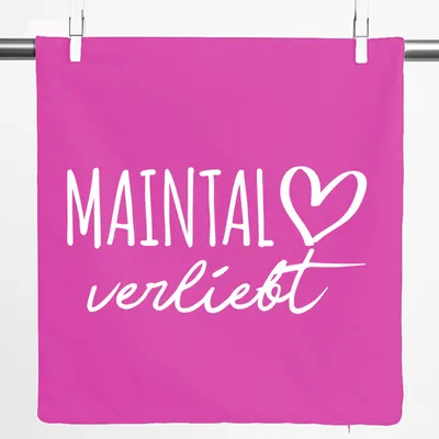 Produktbild von Huuraa Kissenbezug Maintal verliebt 40x40cm Fuchsia Baumwolle Dekokissenbezug Geschenkidee