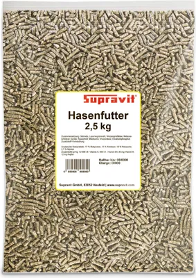 Produktbild von Supravit Hasenfutter & Kaninchenfutter 2,5kg | Alleinfutter für Zwergkaninchen, Kaninchen & Hasen | Ideal als Zucht und Aufzuchtfutter geeignet