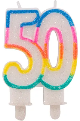 Produktbild von Glitzerkerze 50