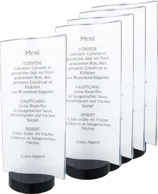 Produktbild von Tischaufsteller, 5er Set Menü