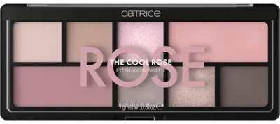 Zdjęcie produktu dla CATRICE The Cool Rose Eyeshadow Palette, Puder, Wygładzający, Nude, Cool Rose, 8 kol., Matowy, Połyskujący