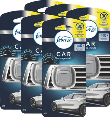 Produktbild von Febreze Car Lufterfrischer Neuwagenduft - Autoduft (6er Pack)