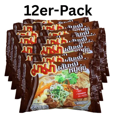 Produktbild von 12er-Pack MAMA Instant Reisvermicelli Schwein 50g