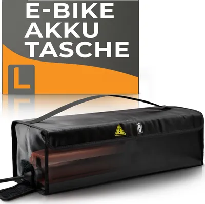 Produktbild von WHEELOO Ebike Akku Tasche bis 49 cm I sicher Laden dank Kabeldurchführung I Batterie Sicherheitstasche in zwei Größen I für Lagerung, Transport, Aufla