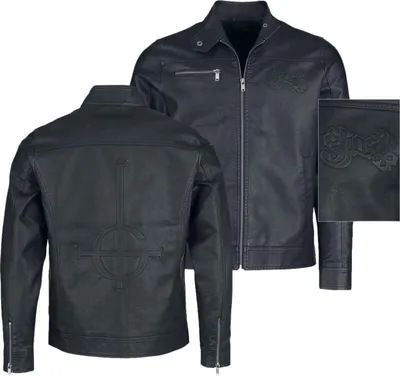 Produktbild von Ghost Kunstlederjacke Herren EMP Signature Collection schwarz XXL