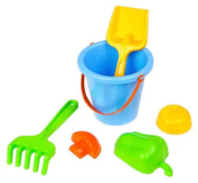 Immagine prodotto di Set sabbiera LENA 6 pezzi secchiello pala rastrello e formine