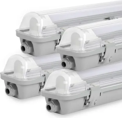 Image de Aopunly 4X LED Luminaire pour locaux humides Luminaire à vasque 150cm 1 x 24W Tube T8 Blanc froid 6500K IP65