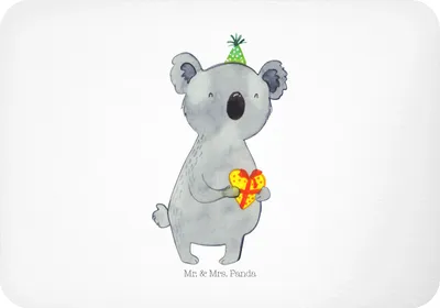 Produktbild von Mr. & Mrs. Panda magnet Koala Geschenk - Weiß - Party, büromagnet, Kühlschrankmagnet, Geburtstag, whiteboardmagnet, haftmagnet, Notizhalter