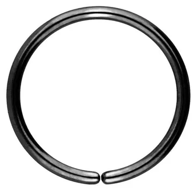Produktbild von Chirurgenstahl O-Ring - biegbar Schwarz Innendurchmesser: 8mm + Stabstärke: 0,8mm