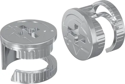 Produktbild von Zapfenschloss-Muttern 2 pcs Silber 15 x 11,5 mm Metall