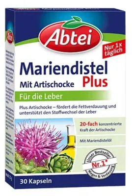 Immagine prodotto di ABTEI Olio di cardo mariano, 30 capsule