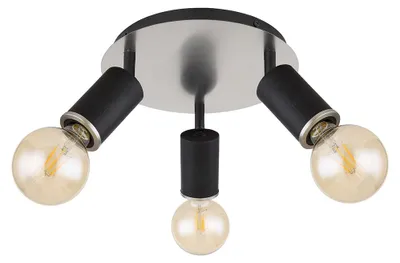 Produktbild von Deckenleuchte, Spots beweglich, schwarz, D 28 cm
