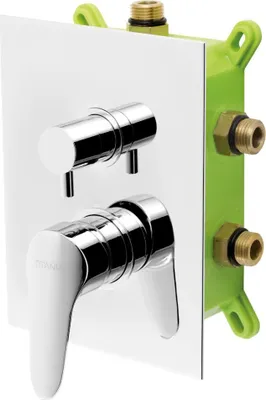 Obrázek produktu pro Novaservis Titania Iris New - Baterie pod omítku pro 3 spotřebiče s tělesem, chrom BOX94451RX,0