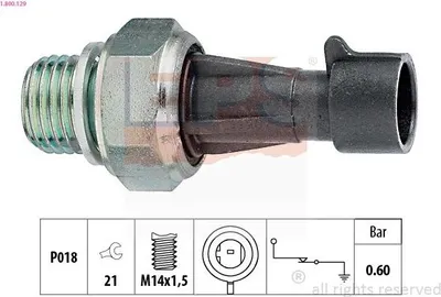 Produktbild von Öldruckschalter mit M14x1,5 Gewinde, Schlüsselweite 21 und Schaltdruck 0,6 bar