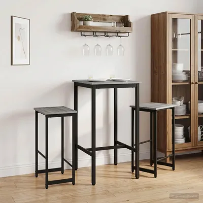 Obrázek produktu pro Maison Exclusive – Barové židle, 2 kusy, barva Sonoma, rozměry 40 x 32 x 74 cm, materiál: dřevovláknitá deska