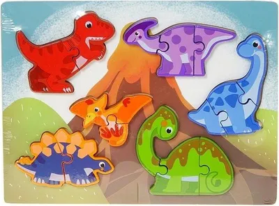 Obrázek produktu pro Dřevěné puzzle Dinosauři 570221
