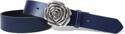 Produktbild von Ledergürtel Damen Echtleder 4 cm, Rosen-Schnalle altsilber, Motiv, FRONHOFER
