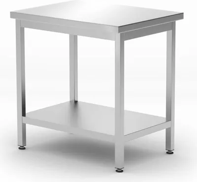 Obrázok produktu pre Pracovný stôl Budget Line s policou 800 x 600 x 850 mm - Hendi 817100
