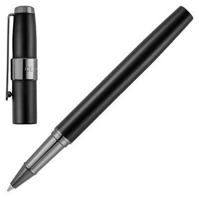 Produktbild von Cerruti Block Tintenroller Schwarz mit Mattlack und Gun-Akzenten, DIA.10/H.137 mm