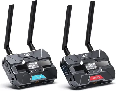 Productafbeelding van Draadloze HDMI Zender Ontvanger - Video Transmitter Receiver - Beeld Overzetten - Ondersteunt 6 Ontvangers - Tot 200m - Zwart