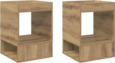 Obrázok produktu pre vidaXL Príkonový stolík, 2 kusy, Imitácia dreva Artisan, 40 x 40 x 56 cm