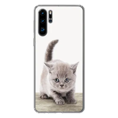 Produktbild von MuchoWow® Handyhülle Schutzhülle Hülle für Huawei P30 Pro Kätzchen - Katze - Haustiere - Jungen - Kinder - Mädchen Silikon Softcase Handy Hülle - Schutzdeckel