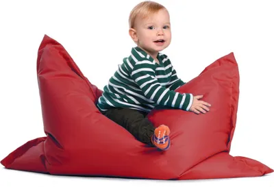 Produktbild von sunnypillow S Sitzsack Outdoor & Indoor | 100 x 70 cm mit 60L | Styropor Füllung Sessel für Kinder & Erwachsene Sitzkissen Sofa Beanbag viele Farben und Größen zur Auswahl Rot