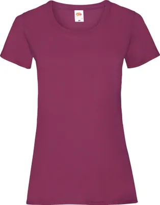 Produktbild von Fruit Of The Loom Lady-Fit Damen T-Shirt (5 Stück/Packung) BC4810 (XS) (Burgunder)