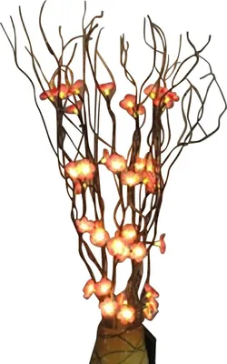 Produktbild von LED Deko Kirschblütenzweig mit 15 Textilblüten, warmweiß, ca. 57 cm hoch