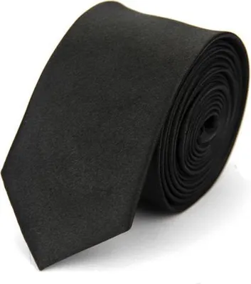 Productafbeelding van Jumada's – Slanke das, effen, zwart
