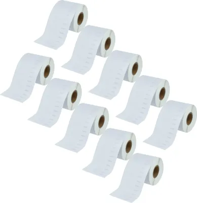 Produktbild von vhbw 10x Rolle 59mm x 190mm (110 Etiketten) Ersatz für Dymo 99019 für Drucker Weiß