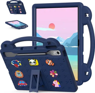 Obrázek produktu pro Ochranné pouzdro pro Lenovo Tab P12 TB-370FU 12.7-Inch, roztomilé dětské pouzdro, odolné proti nárazům s držadlem a stojánkem Tmavě modrá
