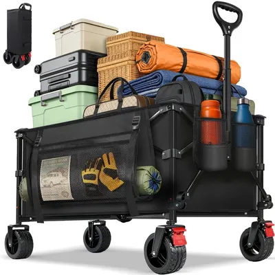 Zdjęcie produktu dla Wózek składany - Wózek transportowy - 180 l - 150 kg - Czarny
