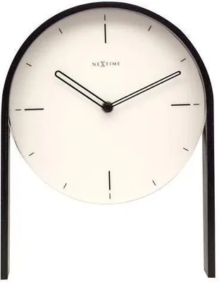 Immagine prodotto di Orologio da tavolo di design in legno bianco, silenzioso, 27x21x6,5 cm, stile minimalista