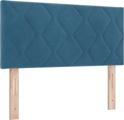 Zdjęcie produktu dla vidaXL Zagłówek ciemnoniebieski 90 cm aksamit
