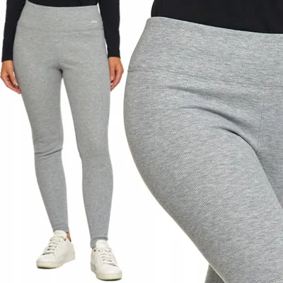 Productafbeelding van Dames leggings, sportief, hoge taille, geribbeld, stijlvol, merk MORAJ, maat S/M, lichtgrijs