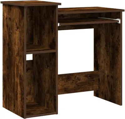 Obrázek produktu pro vidaXL Psací stůl s policí kouřový dub 84x40x78 cm materiál na bázi dřeva