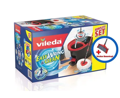 Zdjęcie produktu dla Vileda Zestaw Easy Wring 150702 3Action Miotła z wiadrem do czyszczenia podłóg z mopem