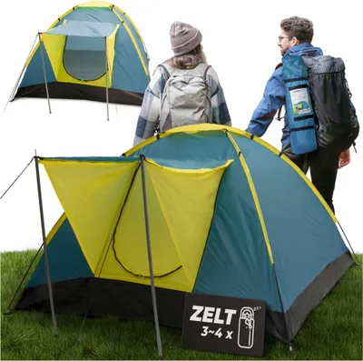 Produktbild von Zelt Strend Pro, touristisch, für 3-4 Personen, türkis, 205x205x120 cm