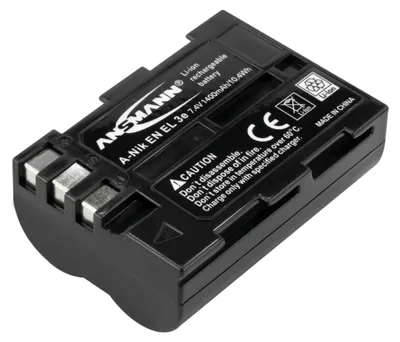 Produktbild von ANSMANN Li-Ion Akku A-Nik EN EL 3e 7,4V, 1400mAh, Leistungsstarke Akkubatterie