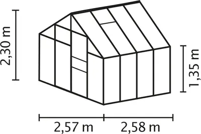 Produktbild von Vitavia  Gewächshaus Merkur 6700 ESG grün, 261305