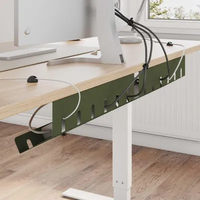 Produktbild von Maison Exclusive - Unter dem Schreibtisch Kabelmanagement Tray 2 Stk. Olivgrün