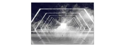 Produktbild von Muralo Fototapete 3D Effekt 270 (B) x 180 (H) cm Vlies Wand Tapete Tunnel Abstraktion Optische Täuschung 3D Optik Wohnzimmer Schlafzimmer moderne Wandbild